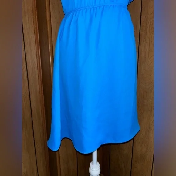 AYLA one shoulder mini blue ruffle dress size small - Picture 6 of 8